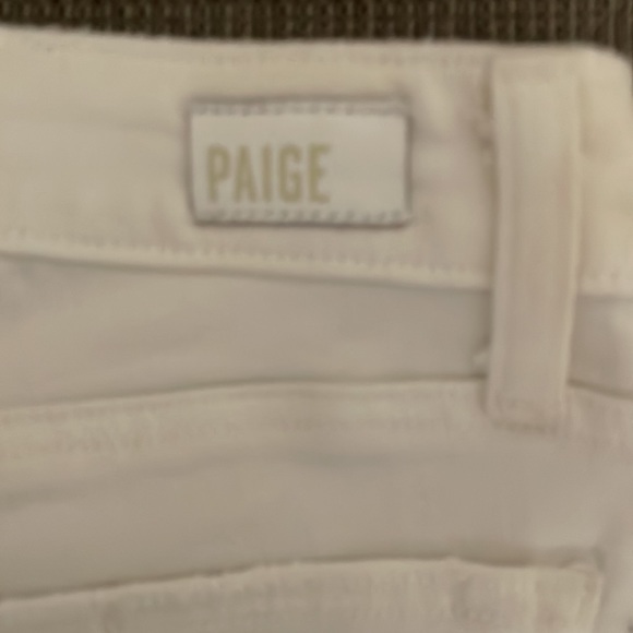 Paige Verdugo Ankle Raw Hem Jeans with Knee Holes - Picture 3 of 5